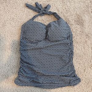 Helen Jon Blue Printed Halter Neck Padded Tankini